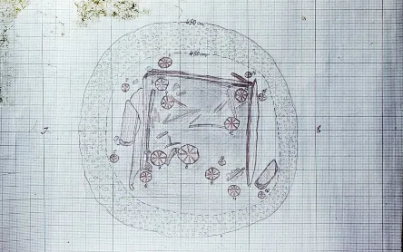 Profil zásypu a půdorys dna (2/2)